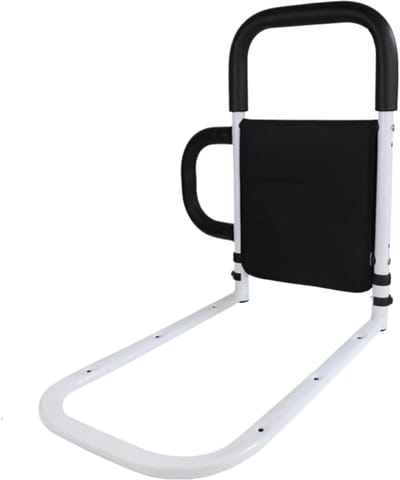 Bedsteun - Hulpbeugel - Veilig Opstaan - Met Opbergvak - 50x315 cm - Zwart