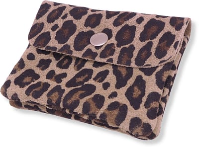 Bijoutheek Portemonnee Leer Italiaans Suede Panter C