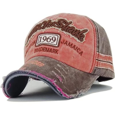 Vintage 1969 Geborduurde Baseballpet, Watergewassen Pet voor het Hele Gezicht, Zonnehoed met Geslepen Rand, Nieuwe Baseballpet voor Heren en Dames Adjustable brown