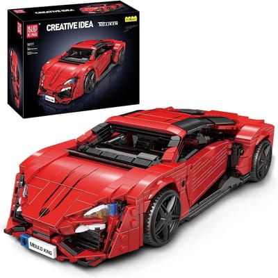 Mould King 10117 Lyken Hypercar bouwset | City fast racing champions adventure | Creator classic motor bouwpakket | Technische speelgoed ideas voor volwassenen & kinderen | DIY furious speed auto geschikt voor lego | Bouwdoos met 1311 bloks