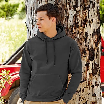 Fruit Of The Loom Heren Premium 70/30 Sweatshirt Capuchon / Hoodie (Charcoal)