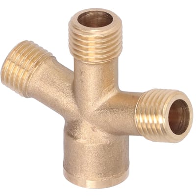Kruis Slangsplitter Tuinslang M14 Draad 4?Manier Connector Pijpfittingen voor Landbouwspuiten beige
