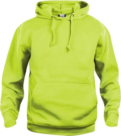 Clique Basic hoody Signaalgroen maat XS