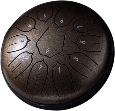 Livano Handpan - Tongue Drum - Steel - Regen - Klankschaal - Bruin