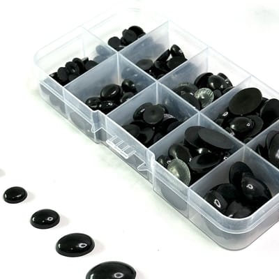 MGM Trading - 180 stuks - 5 Maten Neus Ogen - Plastic Veiligheid Neus 8~18mm Craft Neus Ogen voor knuffels en Speelgoed