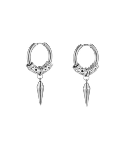 WeLoveSilver - oorringen - chirurgisch staal - bali-look - ankh-kruis