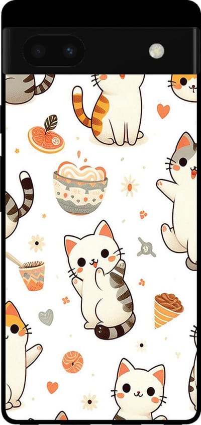 Smartphonica Telefoonhoesje voor Google Pixel 6 met katten opdruk - TPU backcover case cat design geschikt voor Google Pixel 6