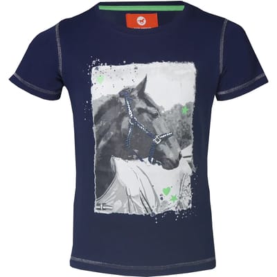 T-shirt met opdruk voor kinderen Red Horse Ss22