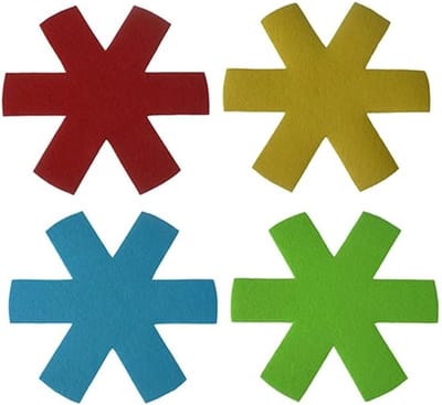 4 Stuks Panbeschermers – 23.5 cm – Mix – Anti-Kras Pannen en Kommen – Kookgerei Beschermen