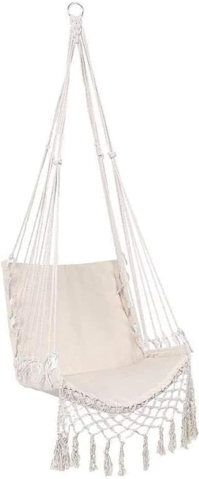 Hangstoel Canvas - Schommelstoel Hangmat - Ontspannen Buiten - Comfortabel Zacht Materiaal - 120 cm Lengte - Niet gespecificeerd