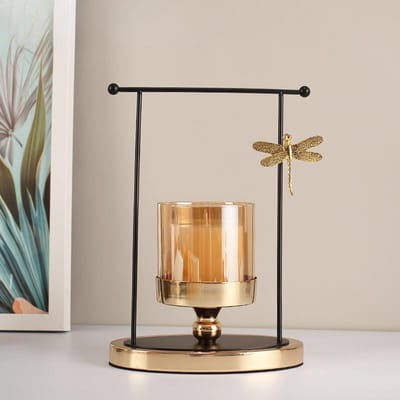 Luxe Kandelaar Vaas Dubbel Doel Ornamenten Moderne Eenvoudige Woonkamer Eetkamer Gesmeed Glas Bloemenvaas Decoratie Zachte Decoratie gray