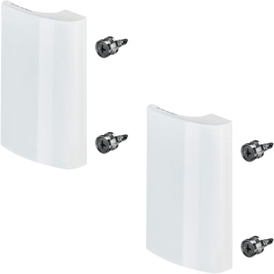 SOTECH 2 stuks Balkondeurklink SEJA aluminium 82 x 52 x 20 mm witte trekgreep Terrasdeurklink