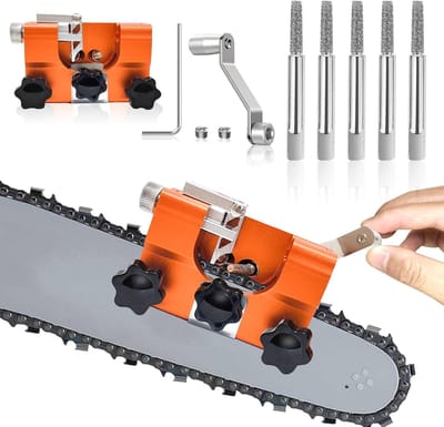 Kettingslijper-5 slijpkoppen-kettingslijper voor kettingzagen-Kettingzaag slijp armatuur set-7*6*2.8 cm-voor alle soorten kettingzagen en elektrische zagen