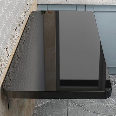 Opvouwbare Wandtafel - Klaptafel Zwevend - Ruimte Besparen - Robuust en Stijlvol - Compact Ontwerp - Zwart
