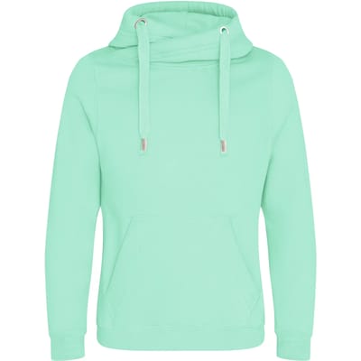 Just Hoods Cross Neck Hoodie JH021 - PEPPERMINT - L