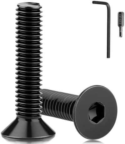 Set van 30 RVS M5 x 50 mm Verzinkte Schroeven met Zeskantkop, DIN 7991, Volledig Gewikkeld, Ideaal voor Bouw en Meubelmontage