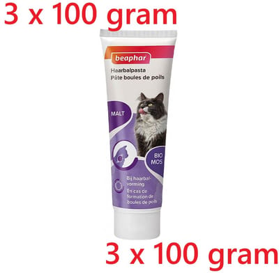 * 3x Beaphar Duo Malt Paste Kat - Anti Haarbal Pasta - 100 g - lrekker en gezond