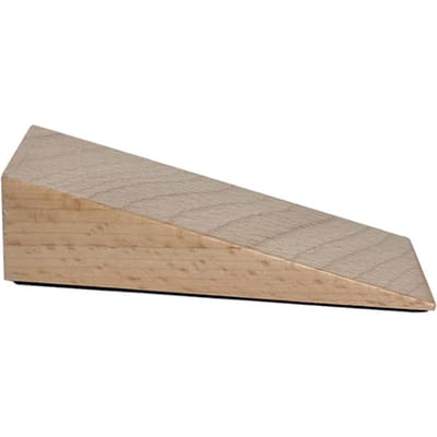 Butée de Porte Antidérapante Triangle Hêtre Élimination du Bruit Butée en Bois Coin pour Maison Couleur Claire