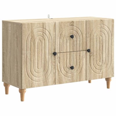 vidaXL - TV - Kast - met - lade - Sonoma - Eiken - 89 - x - 34,5 - x - 60 - cm - Bewerkt - hout