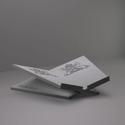 3d-gezellig Boekenstandaard Nederland - Boekensteun - Boekenhouder - Book Holder - 34*23*8 cm - Grijs - 100% gerecycled PLA (bioplastic)