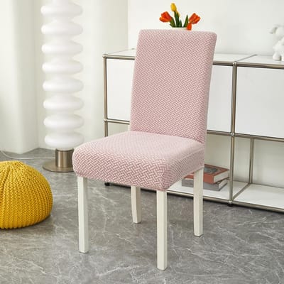 1/2/4/6 stuks Jacquard Eetkamerstoel Hoes Stretch Stoelhoezen Polyester Stoelhoes voor Bruiloft Eetkamer Kantoor Banket 1 piece gray