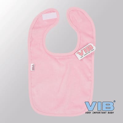 VIB® - Slabbetje Luxe velours - Baby Roze Uni - Babykleertjes - Slabbetjes - zwangerschap aankondiging - baby aankondiging