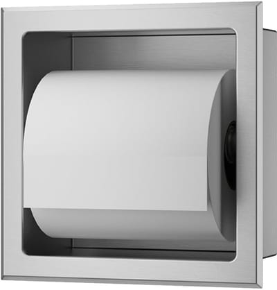 AquaVik Toiletrolhouder Røk Zonder Klep Inbouw Rvs
