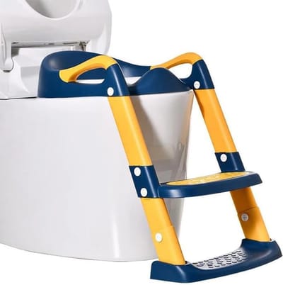 Toiletbril voor kinderen met trappen, inklapbaar en handgrepen - Veilig en comfortabel