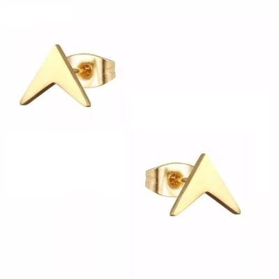 Aramat Jewels | Oorbellen | Stalen Pijltjes Oorbellen | Goudkleurig | |9mm | Staal | Kinderen, Volwassenen | Verkleurd niet