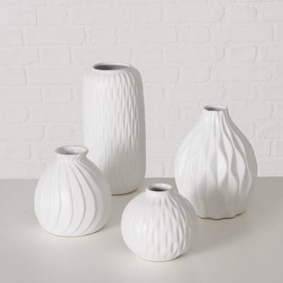Witte vaas set van 4 stuks. Boltze