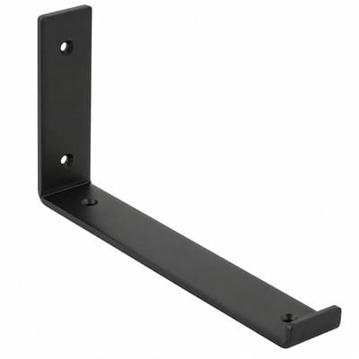 Plankdragers zwart metaal - set van 2 stuks - 255x130 mm - voor wandplanken tot 245 mm breed - 100 kg draagvermogen