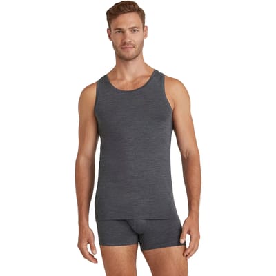 FALKE Daily ClimaWool Singlet sneldrogend wol lyocell top van onderlaag heren grijs - maat S