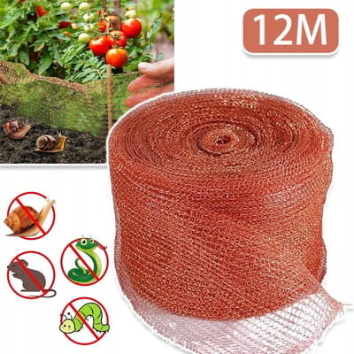 Kopergaas - Verstelbaar 12m X 125mm - 100% Zuiver Koper 4,2 mm Maaswijdte - Op Maat Te Snijden Geen Lijm Nodig - Voor Het Maken Van Gaten Bescherming Van Zaailingen En Het Reinigen Van Grills