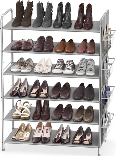 Schoenenrek Organizer - Schoenenkast - Ruimte Besparen - Modulair Ontwerp - 34 Paar - Grijs