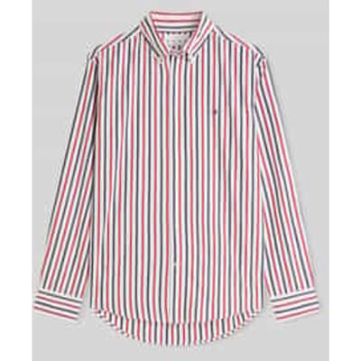 Tommy Hilfiger Flex Poplin Seasonal Medium Red/multistripe Taglia: M | Camicie Casual Outlet | Uomo | Rosso