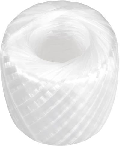 Dailygoods- Polyester Touw 200m - DIY Boekverpakking - Nylon Touw - Wit - Sterk en Duurzaam - Voor Creatieve Projecten