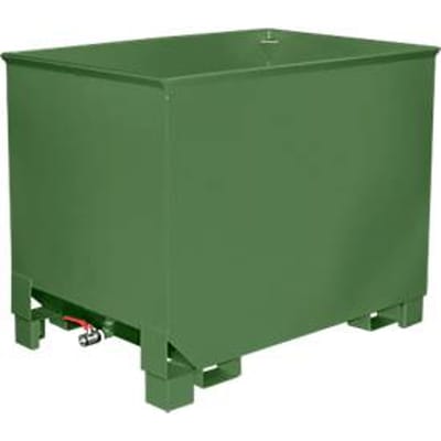 Container voor routetreinen type CS 80, 3-voudig stapelbaar, capaciteit 0,8 m³, tot 1000 kg, reseda groen RAL 6011
