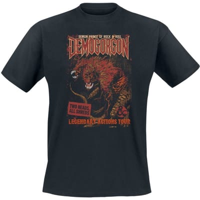 Dungeons and Dragons - Gaming T-shirt - Demogorgon - Prince Of Rock And Roll - S tot M - voor Mannen - zwart