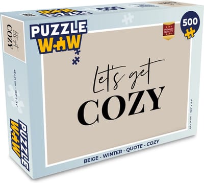 Puzzel Beige - Winter - Quote - Cozy - Legpuzzel - Puzzel 500 stukjes