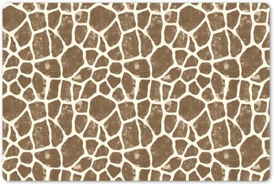 Placemats 45x30 cm - Placemat kunststof - 1 stuk - Giraf - Klassiek - Bruin - Borden onderleggers - Decoratie voor op tafel - Keuken tafeldecoratie accessoires - Vinyl onderlegger - Tafelversiering