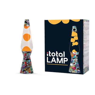 i-Total Lavalamp - Lava Lamp - Sfeerlamp - 40x9.2 cm - Glas/Aluminium - 30W - Urban Graffiti - XL1774