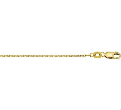 The Jewelry Collection 9 Krt. Ketting Anker 1,3 mm - 9 Karaats Geel