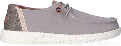 HEYDUDE - Wendy Washed Canvas Dames Instapper Grey - Maat 41