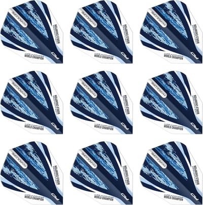 Dart Vliegjes - Standaard Vorm - Dart Spel - Verlaagde Afwijking - 9 Stuks - Blauw Wit