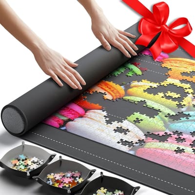 Oprolbare Puzzelmat 122x66 cm voor 1500 Stukjes - Antislip & Draagbaar
