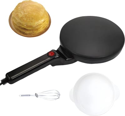 Elektrische Pannenkoekenpan - Crêpe Maker - Snel Ontbijten - Automatische Constante Temperatuur - 20 Cm Diameter - Zwart