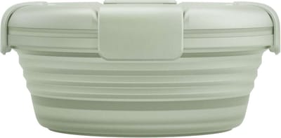 Stojo - Bowl - Vershouddoos / Lunchbox - met Deksel - 1,1 liter - Opvouwbaar - Herbruikbaar - Sage - Doorzichtig