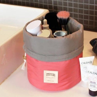 2 stuks | Donker Roze Make Up Tasje / Toilettas / Etui / Organizer / Opberger - Toilettas / Travel Organizer Reis Toilet Bag Organiser - Dames Make Up Tas Koffer / Opberg Box / Reis Cosmetica Tas / Opbergsysteem / Houder