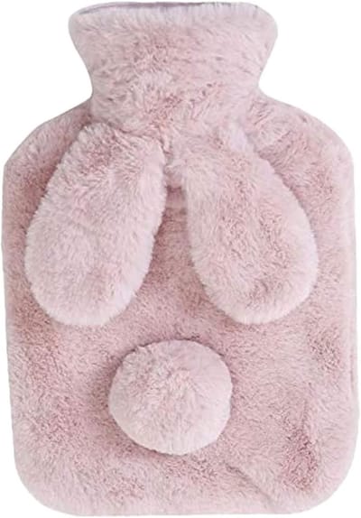 Plush Hot Water Bottle with Lid - 1L Cute Hot Water Bag - Safe and Warm Comfort - Odourless - Perfect for Christmas and Winter Gifts for Kids