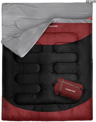 RFWR® Ruime Dubbele Slaapzak XXL voor 2 Personen - Comfortabel en Warm voor Camping en Binnen